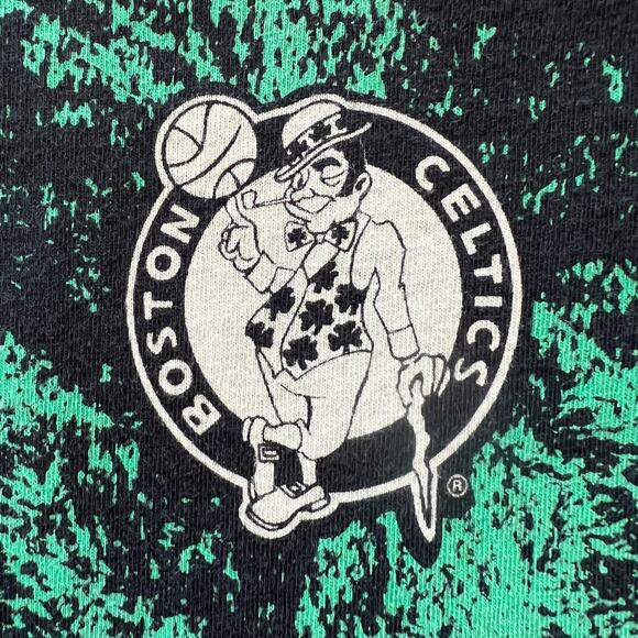Vintage Boston Celtics AOP Salem Sports 1992 NBA Shirt Single Stitch Sleeve L - Picture 6 of 12